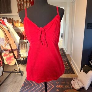 Old Navy Vibrant Red Camisole with Front Tie